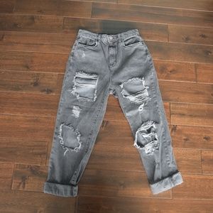 Black Wash Boyfriend Jeans from Urban Outfitters